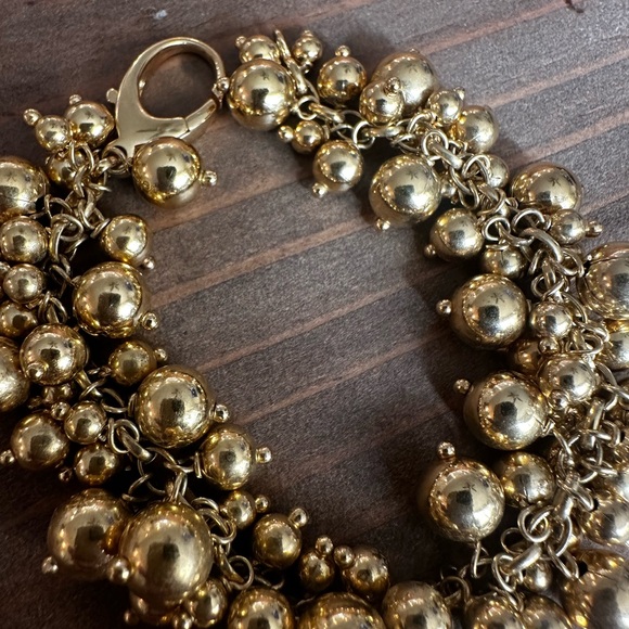Gold Plated Sterling Silver Bead Cluster Bracelet - Picture 3 of 4